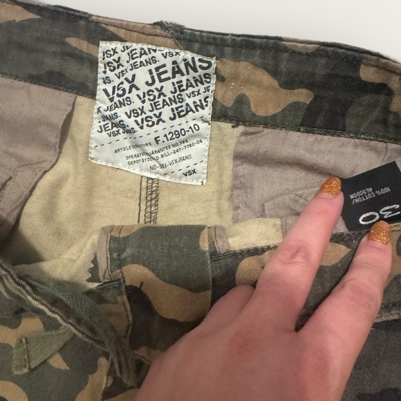 Victoria Secret VSX Y2K Camo 100% Cotton Utility Military Pants Sz 30 Cargo Army - Picture 11 of 15